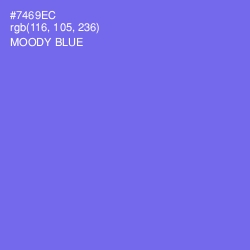 #7469EC - Moody Blue Color Image